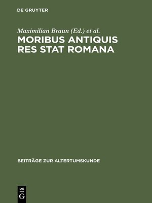 cover image of Moribus antiquis res stat Romana
